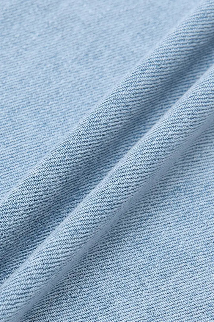 Wash Flap Pocket Stitch Detail High Waist Long Overall Dress