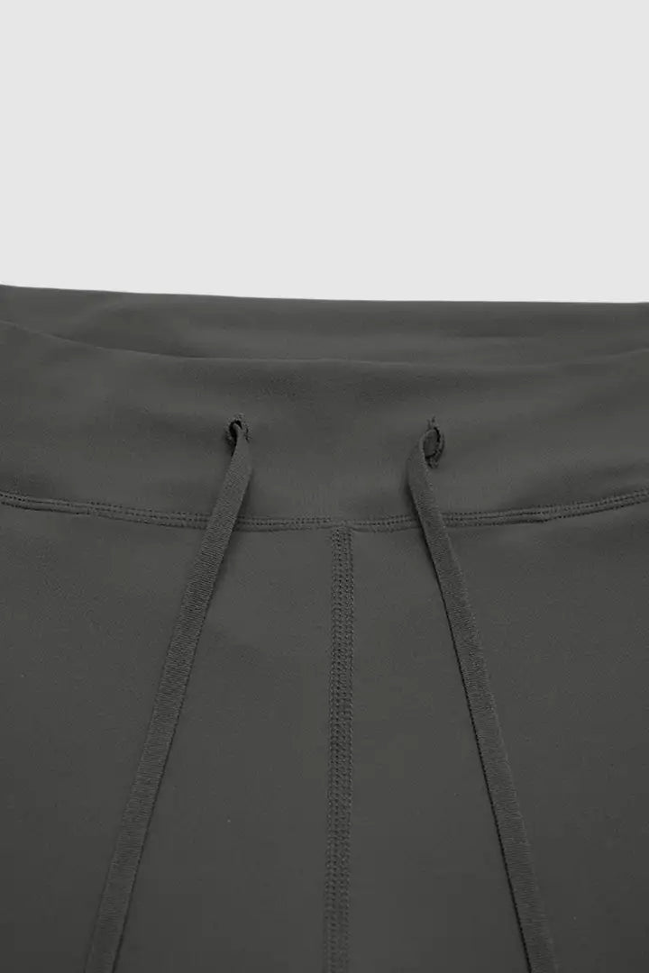 Solid Drawstring Mid Waist Wide Leg Sports Pants