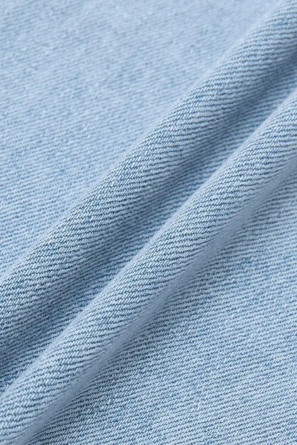 Wash Flap Pocket Stitch Detail High Waist Long Overall Dress