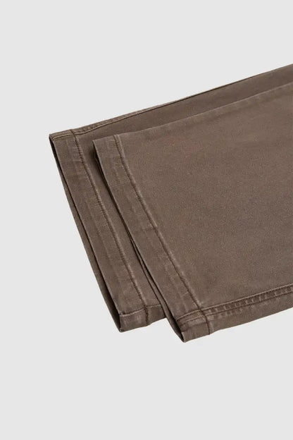 Solid Ruched Patch Pocket Drawstring Mid Waist Wide Leg Pants