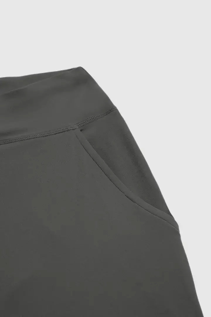 Solid Drawstring Mid Waist Wide Leg Sports Pants
