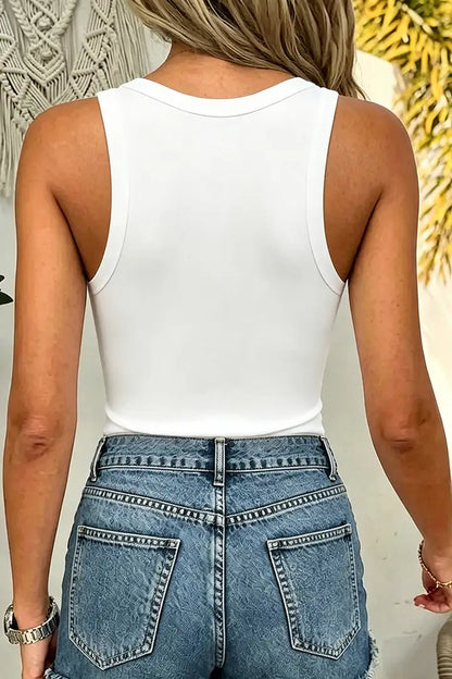 Built In Deep V Neck Sports Bra