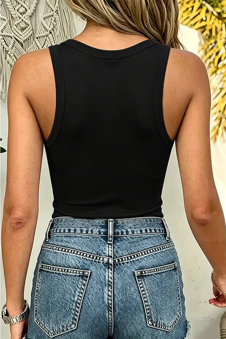 Built In Deep V Neck Sports Bra