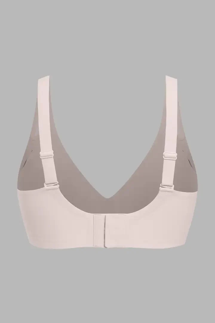 Solid Adjustable Breathable Hollow Out Deep V Neck Sports Bra